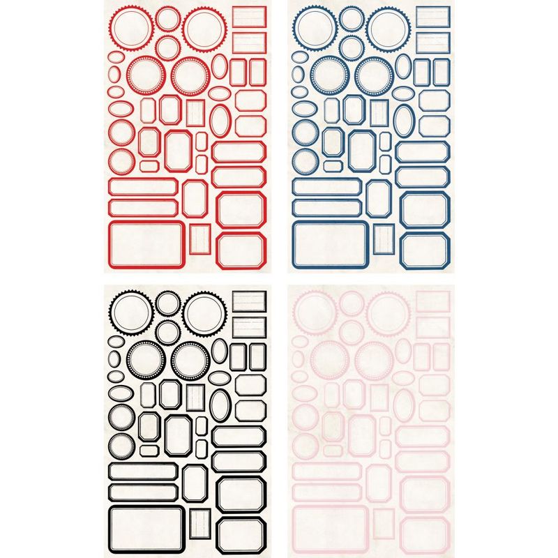Idea-Ology Classic Label Stickers 152/Pkg Red/White