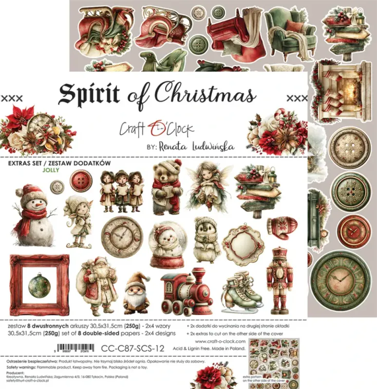 Craft O'Clock - Spirit Of Christmas - Extras Set Mix - 12x12