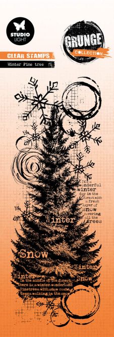 Hovedbilde Winter Pine Tree Grunge Stamp