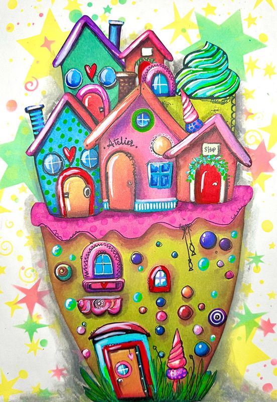 Color Addict A4 Cut And Paste Block - Mixed Media/Art Journaling/Collage