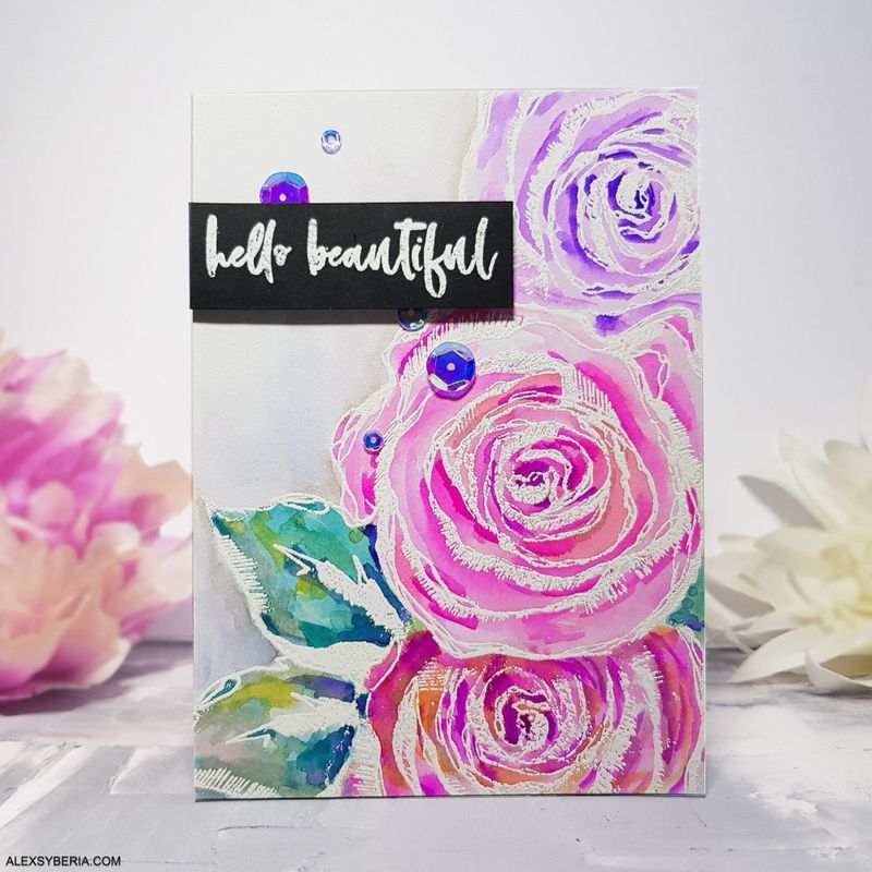Inked rose die
