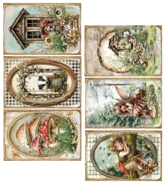 Alchemy of Art Extras to Cut Friends of the forest - Cards Set – 30,5&times;15 cm 