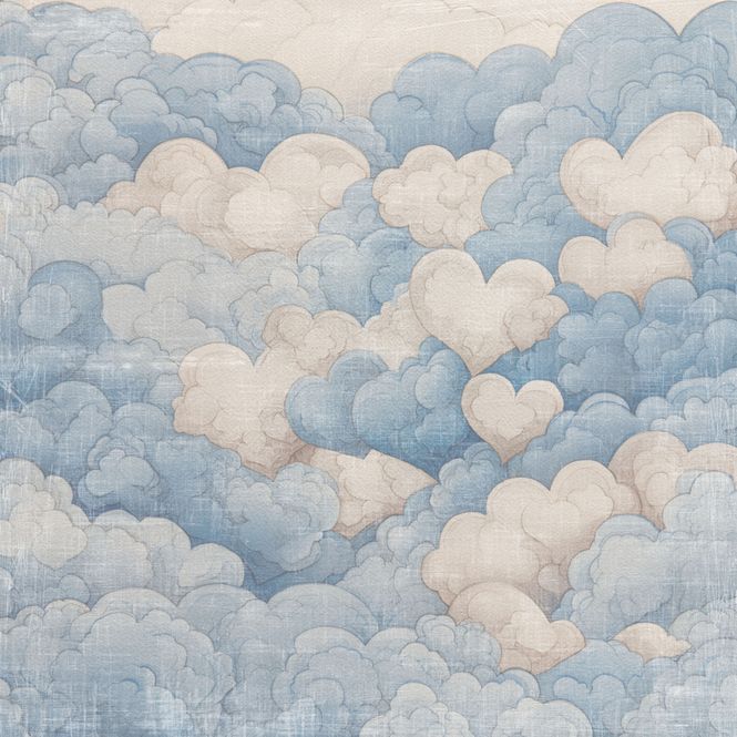 Hovedbilde Happiness , Blue heart cloud- ...