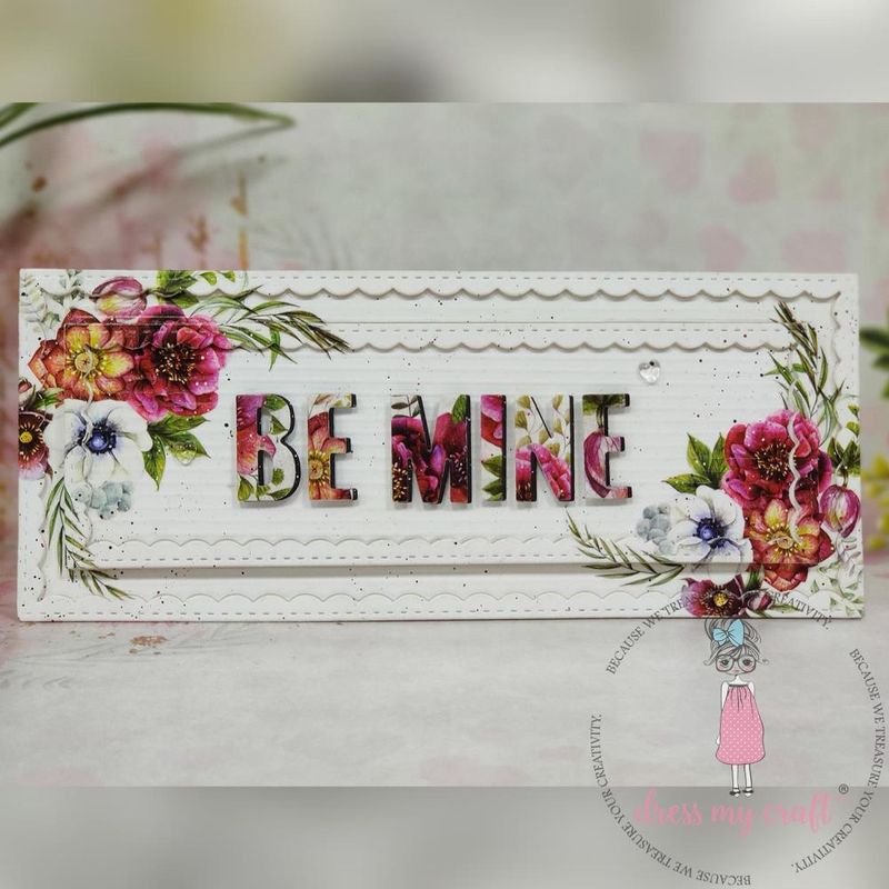 Dress My Craft Dies Inverted Stitched Scalloped Slimline