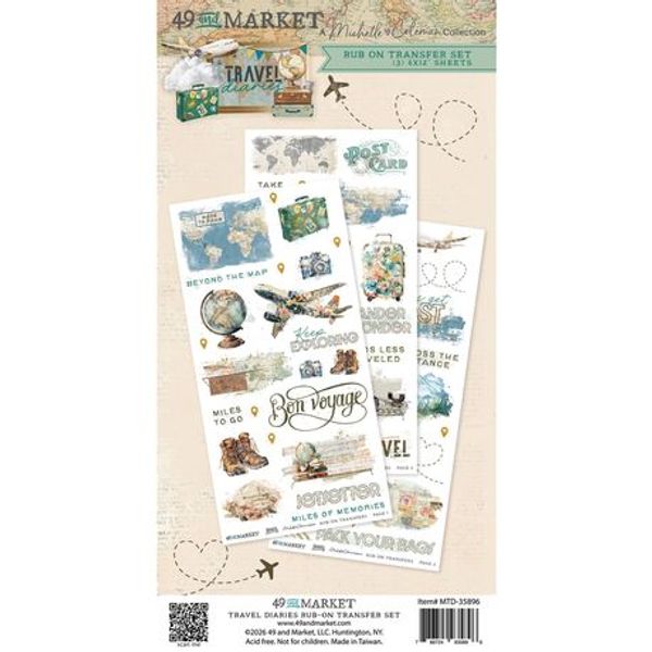 Travel Diaries - Rub ons - Blendable