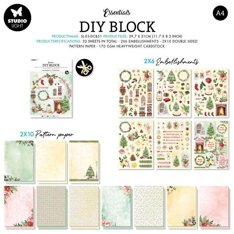 Wonderful Christmas DIY Block 