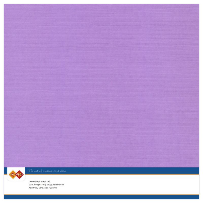 Linen Cardstock - Lilac - 10 pk