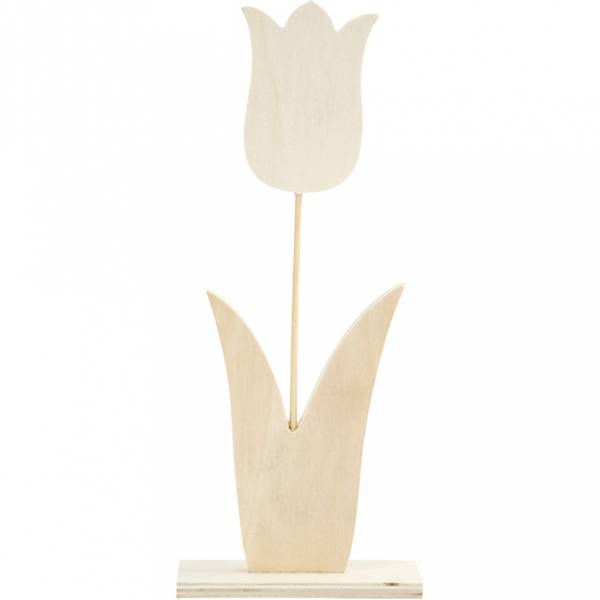 Tulipan, H: 31 cm, B: 13 cm, kryssfiner, 1stk., tykkelse 1 cm