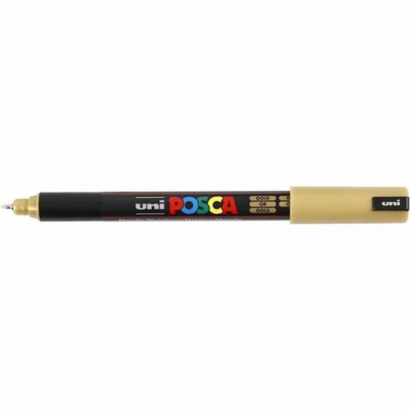 Gold -Uni Posca Tusj, strektykkelse: 0,7 mm, PC-1MR