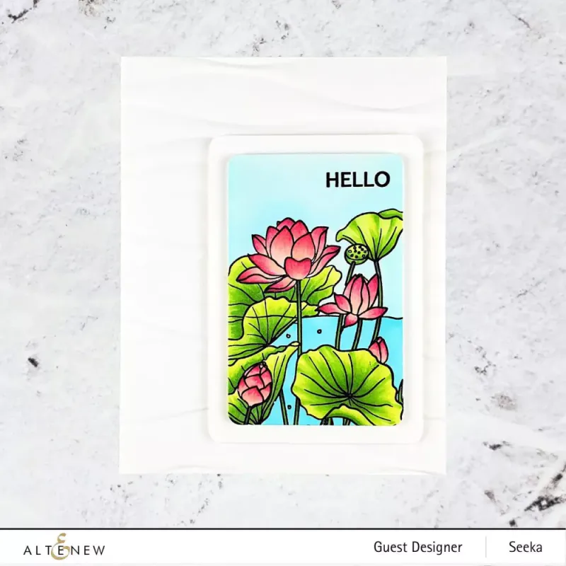 Paint-A-Flower: Lotus Outline Stamp Set