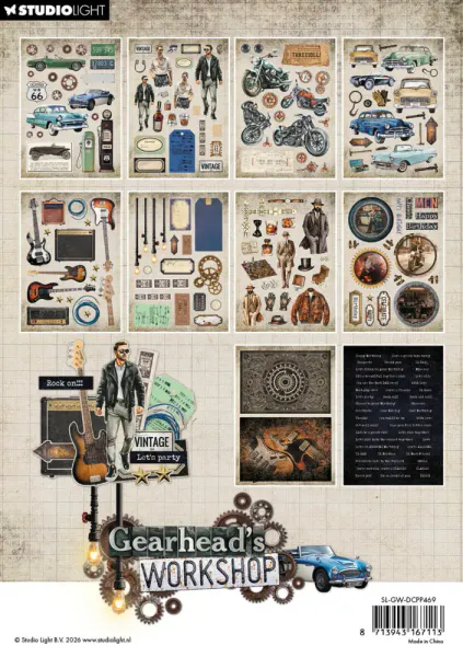 Gearhead's Workshop A5 Die-Cut Paper Pad Elements