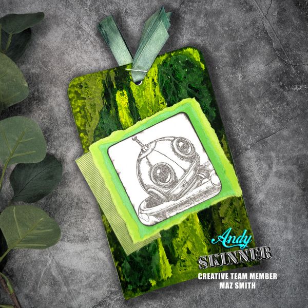 Andy Skinner Pre-Cut Rubber Stamp Botology Wash Your Worries Away