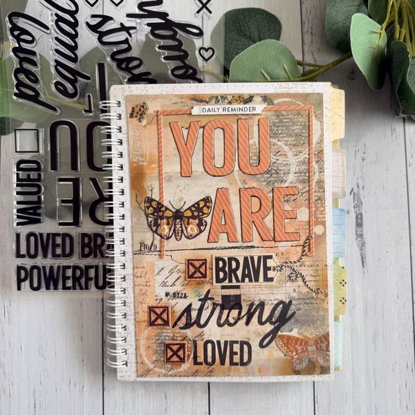 Affirmations - Sizzix Thinlits Die & A5 Stamp Set By 49 & Market 