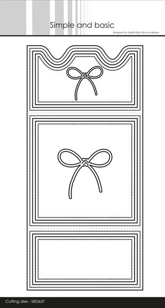 Square Card with Closure Dies