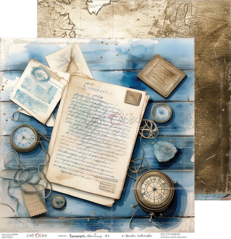 SUMMER ADVENTURES - A SET OF PAPERS 30,5X30,5CM