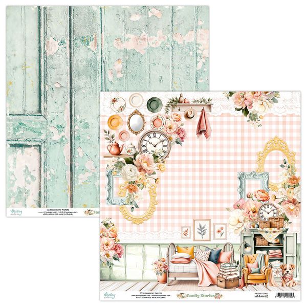 Family Stories 12x12 Inch Scrapbooking Paper Set 
