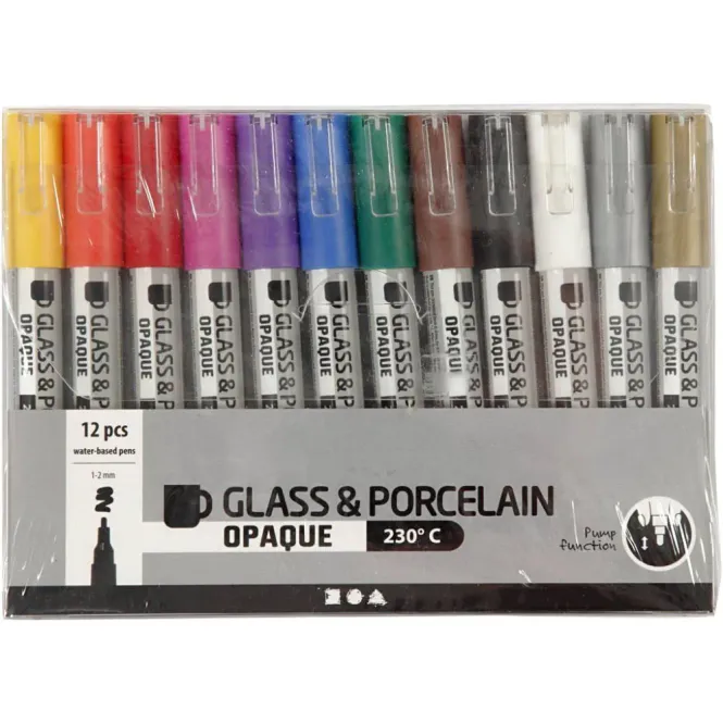 Hovedbilde Glass- og porselenstusj 12pcs