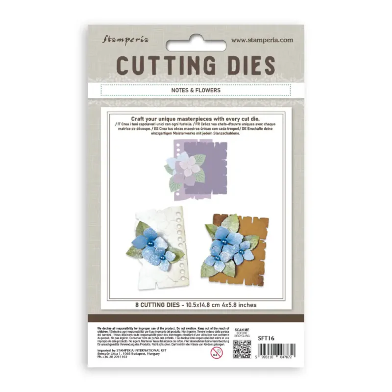 Quiet Days A6 Cutting Dies Notes and Flowers 