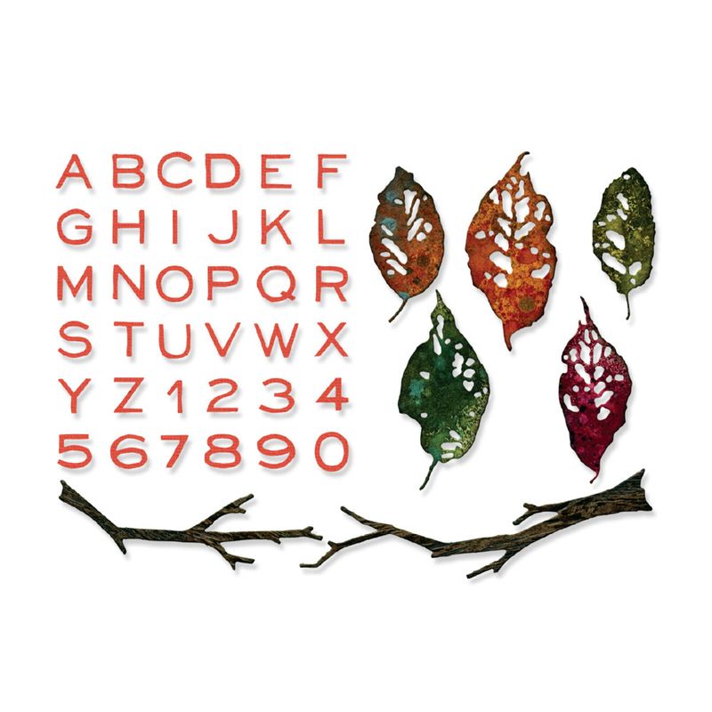 Thinlits Die Vault Leaves + Sticks (43pcs) by Tim Holtz