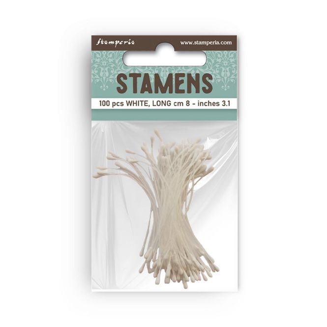 Hovedbilde Stamens 8cm White (100pcs)