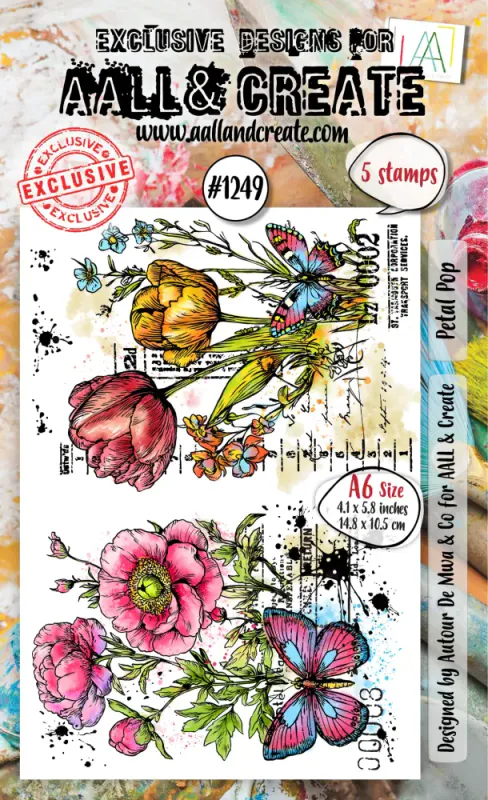 #1249 - A6 STAMP SET - PETAL POP