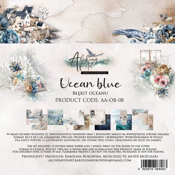 Alchemy Of Art - Ocean Blue  8X8"