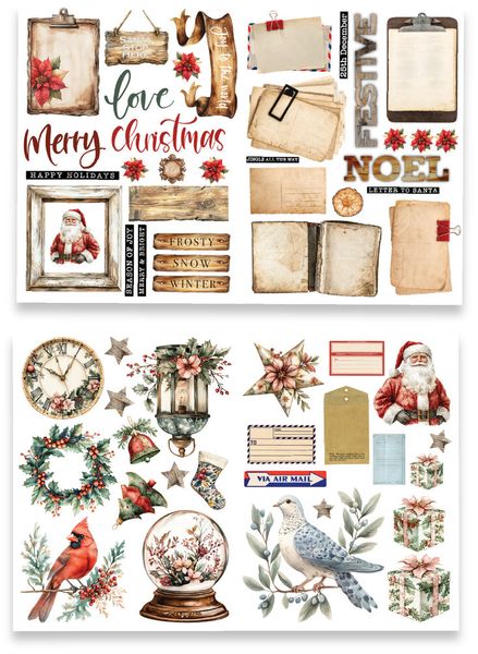 Winter in Bloom Laser Cuts Wood & Words (58pcs) by Lou Collins 