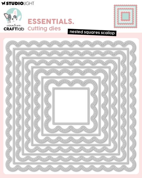 Nested Squares Scallop Essentials Cutting Dies