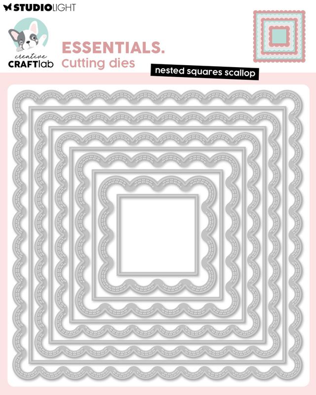 Nested Squares Scallop Essentials Cutting Dies