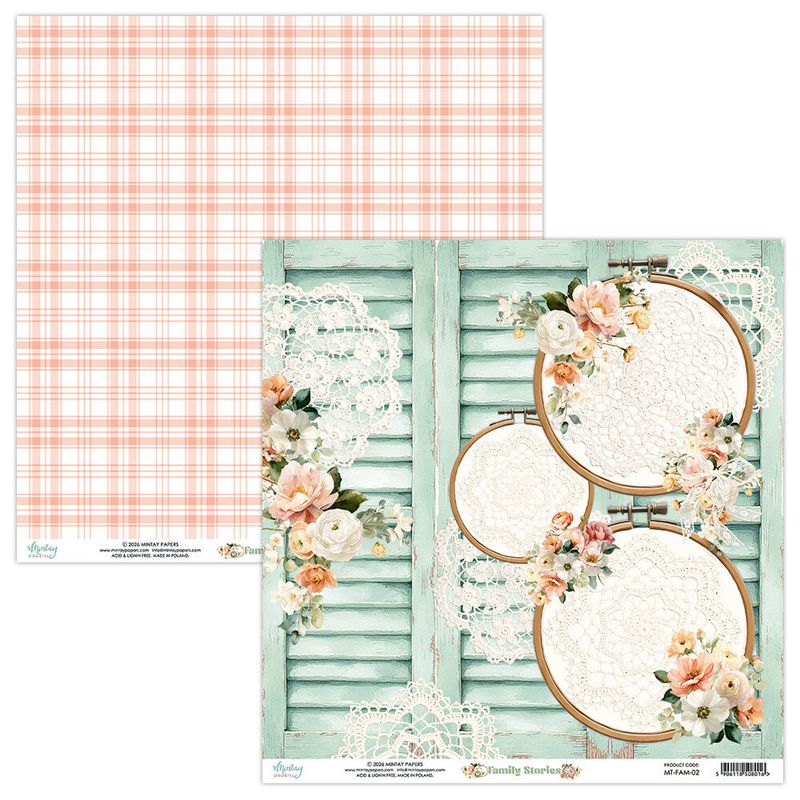 Family Stories 8x8 Inch Scrapbooking Paper Set 