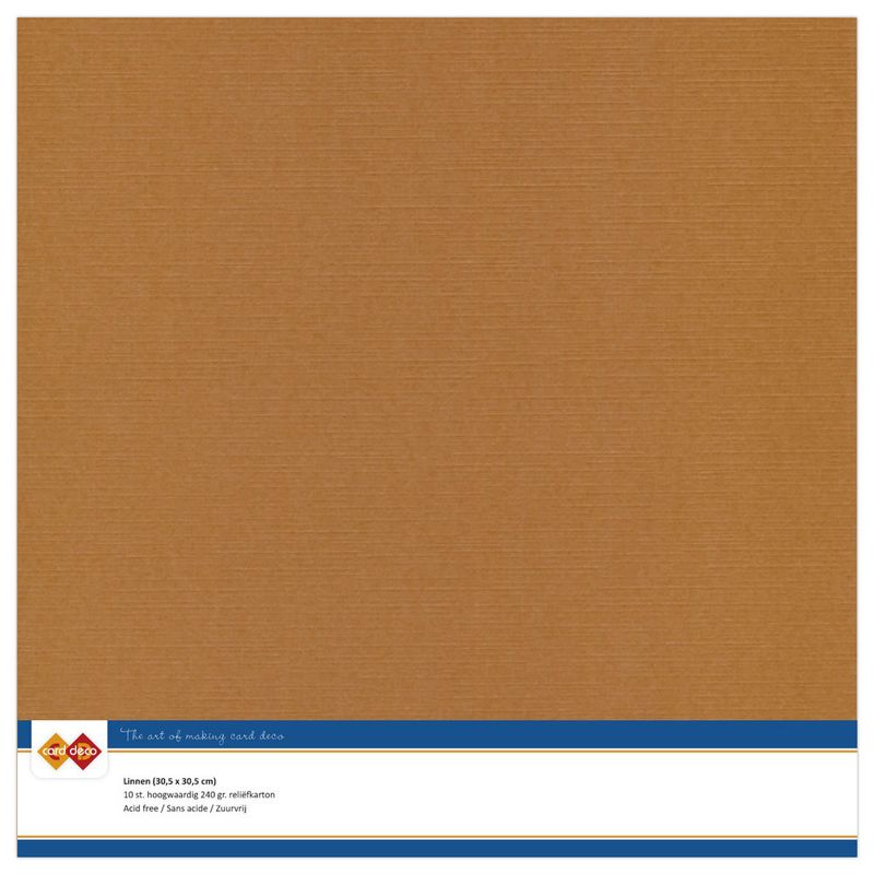 Linen Cardstock - Coffee Brown - 10 pk