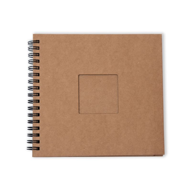 Spiral Bound Passe-Partout Journal 15x15cm Kraft