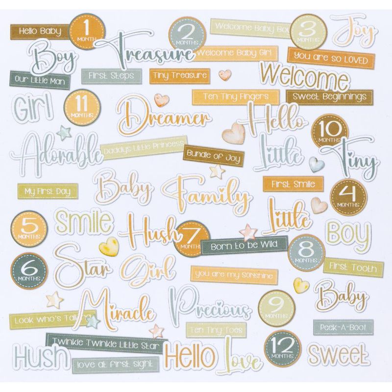 Little Dreamer - Chipboard Set/words
