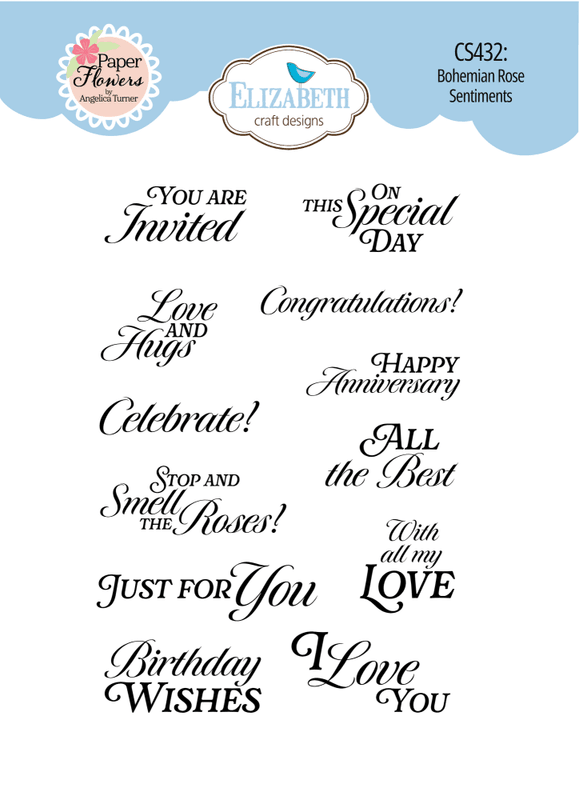 Bohemian Rose Stamps Bohemian Rose Sentiments