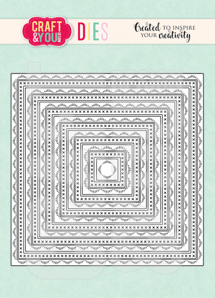 Square Decorative Stiches Dies