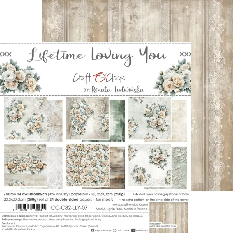 LIFETIME LOVING YOU - A SET OF PAPERS 20.3 cm x 20.3 cm - MIX