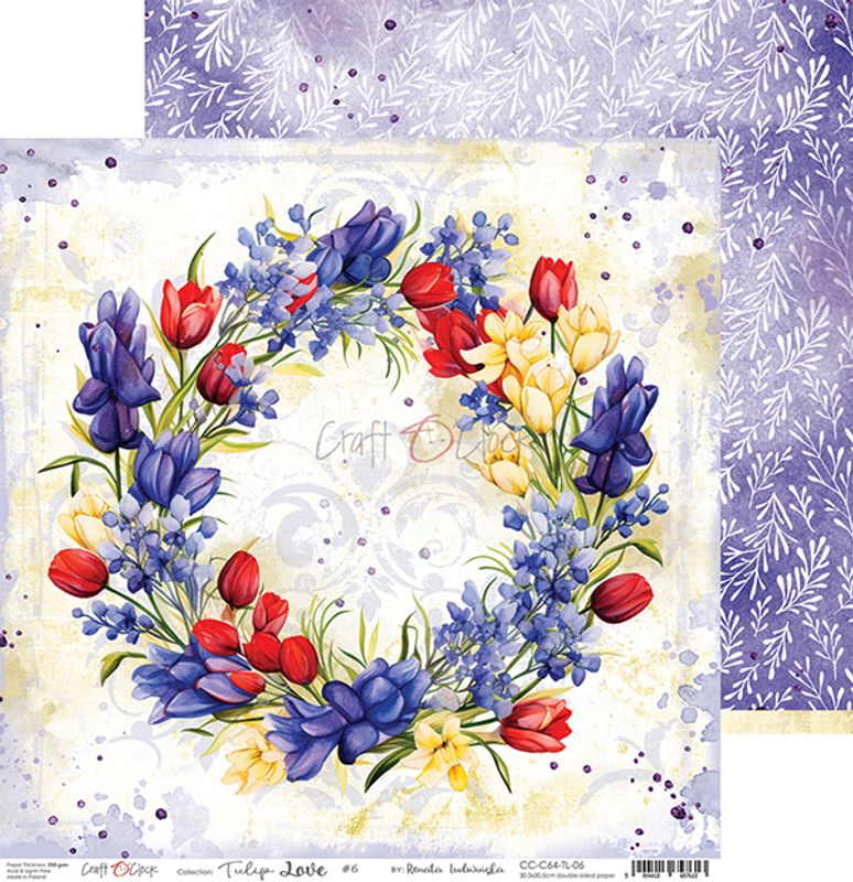 TULIP LOVE - A SET OF PAPERS 30,5X30,5CM