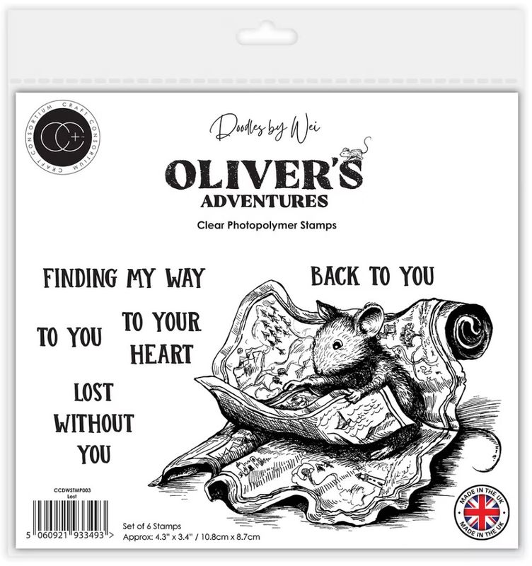 Oliver's Adventures A6 Photopolymer Stamp Set Lost 