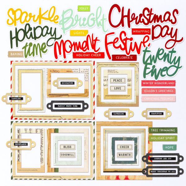  Mistletoe And Memories - Chipboard Set Basics