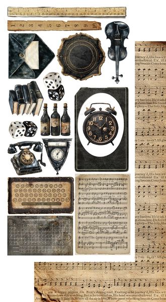 Alchemy of Art Extras to Cut In silence – 30,5&times;15 cm - 12 sheets