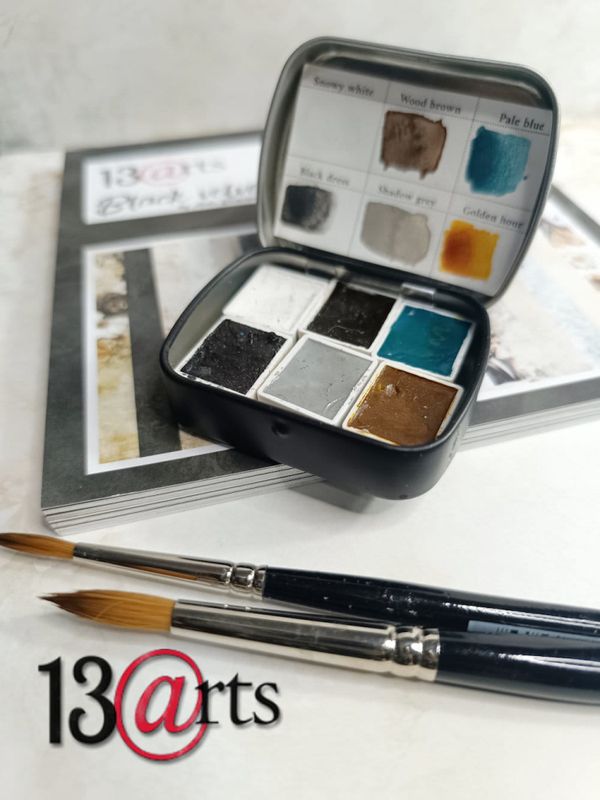 Mini watercolor set - BLACK VELVET