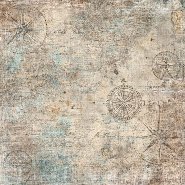 Masculine Moments , Old Map - 12x12 