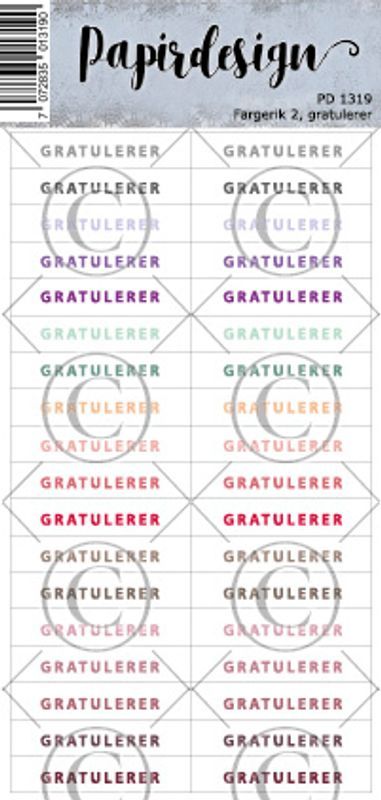GRATULERER, FARGERIK 2