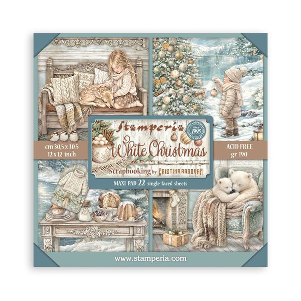 White Christmas 12x12 Inch Paper Pack (Single Face) by Cristina Radovan