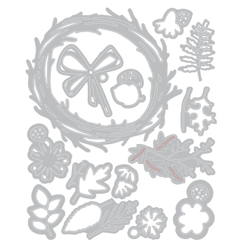 Thinlits Die by Tim Holtz Vault Foliage Wreath (14pcs) 