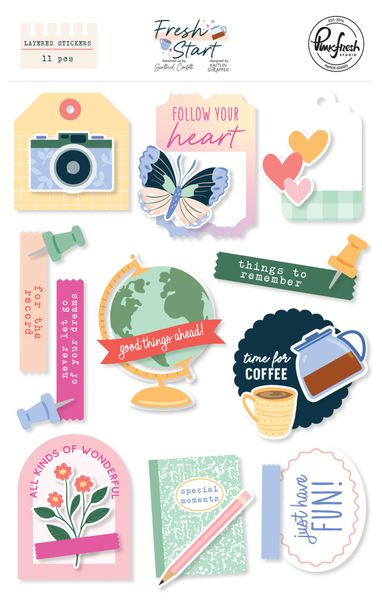 Fresh Start Layered Stickers by Kaitlin Sheaffer