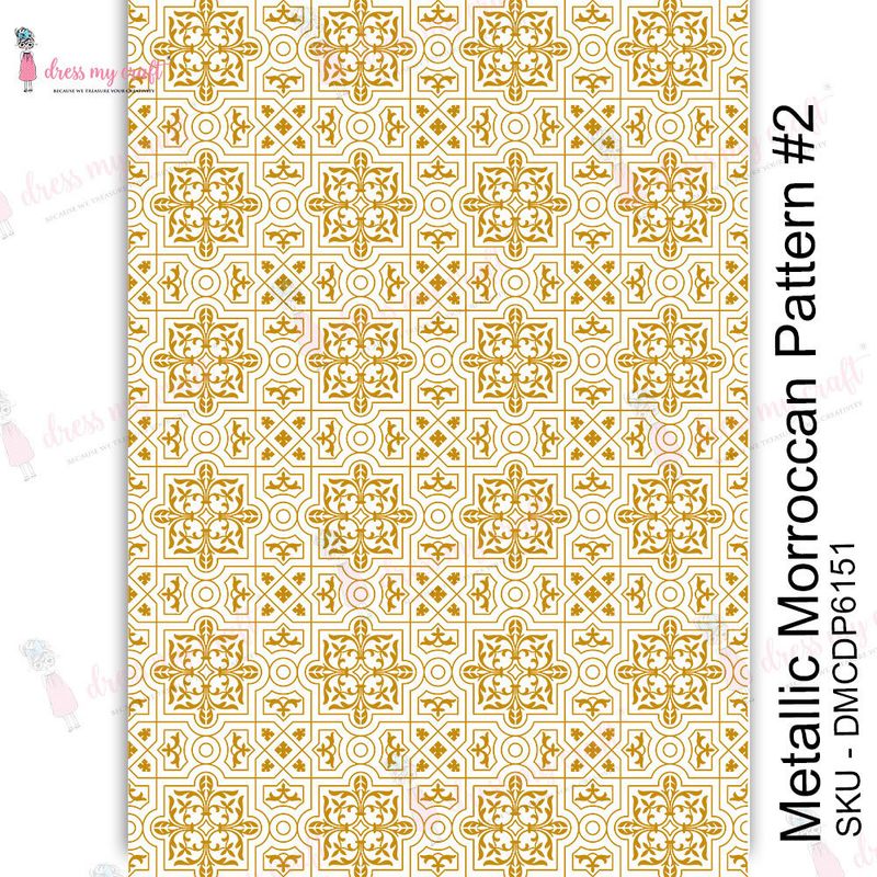 Transfer Me Metallic Morroccan Pattern