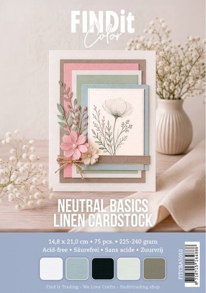 Linen Cardstock A5 Neutral Basics (75pcs)
