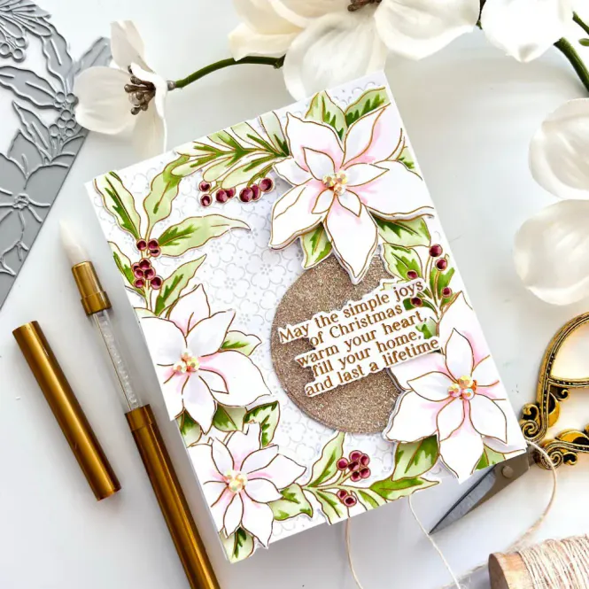 Hovedbilde Poinsettia Frame Stamp