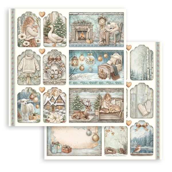 White Christmas 8x8 Inch Paper Pack by Cristina Radovan